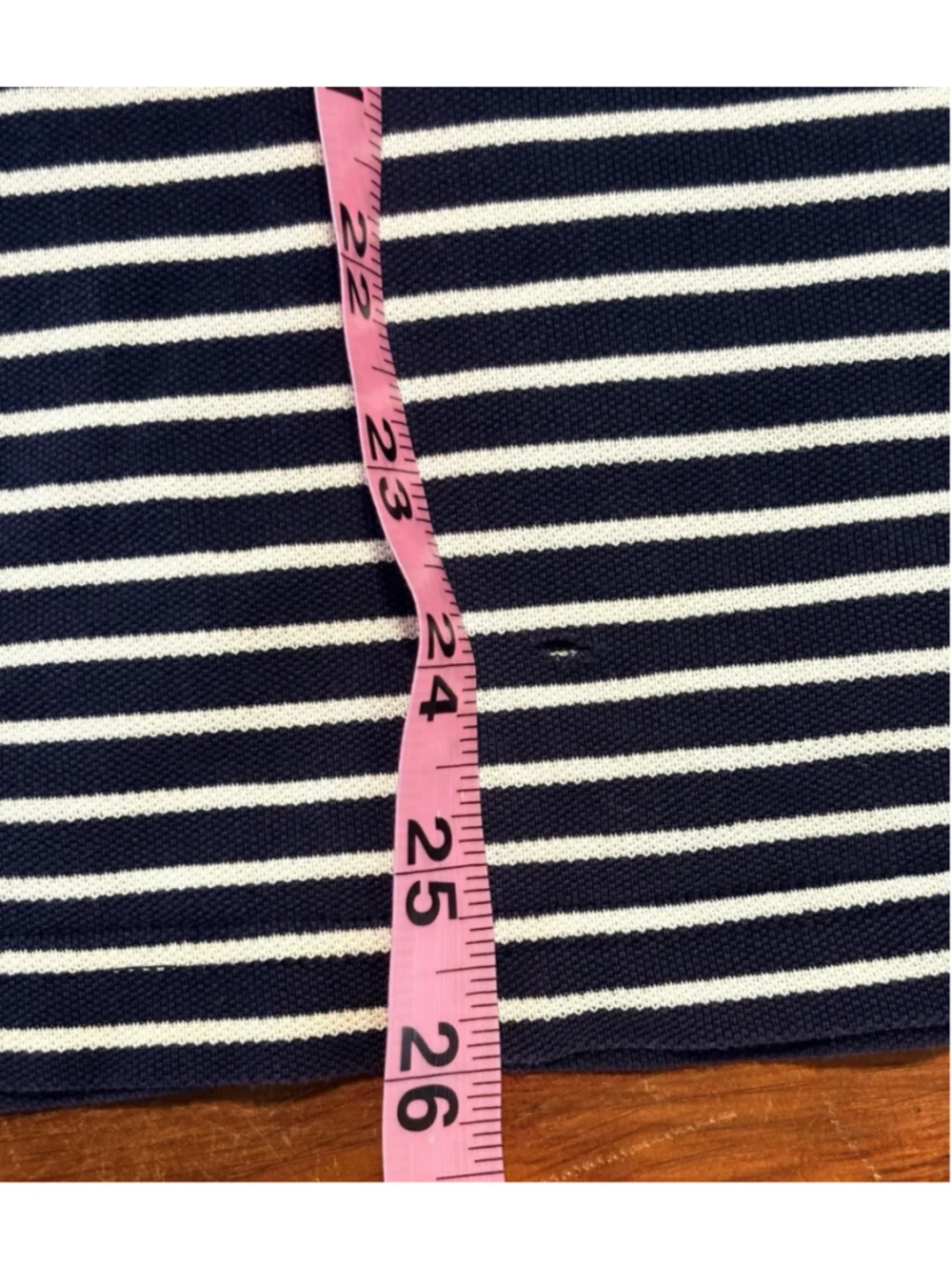 Vintage Polo Ralph Lauren Mens XL Navy Blue White Striped Polo Shirt Preppy Pony